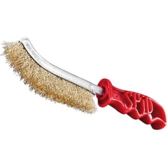 Brosse métal demi lune - rouge