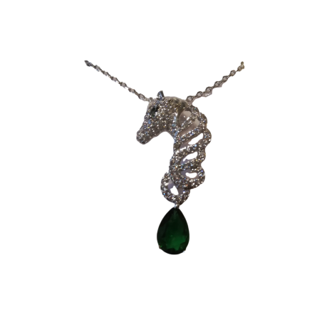 Pendentif cheval Zircon