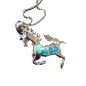 Pendentif cheval - bleu