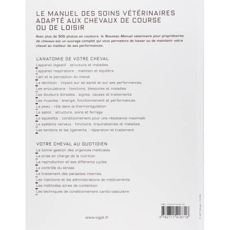 Livre "Nouveau manuel vétérinaire pour propriétaires de chevaux" - Vigot