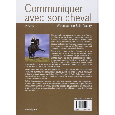 Livre "Communiquer avec son cheval" - Vigot