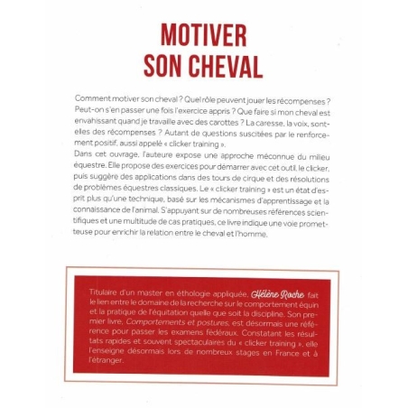 Livre "Motiver son cheval - Clicker training et récompenses" - VIGOT