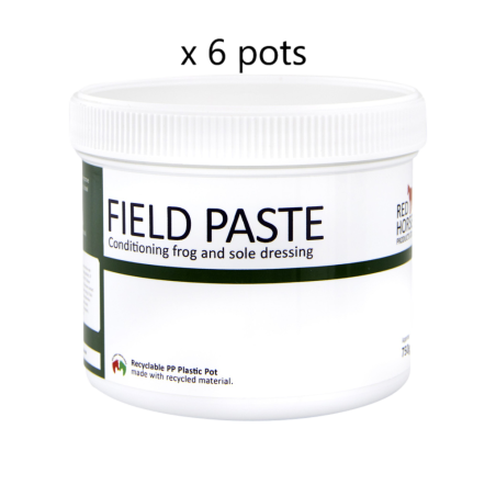 Lot de 6 Field Paste - red horses