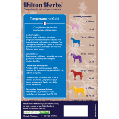 Temperamend Gold - Calmant naturel pour chevaux- Hilton herbs