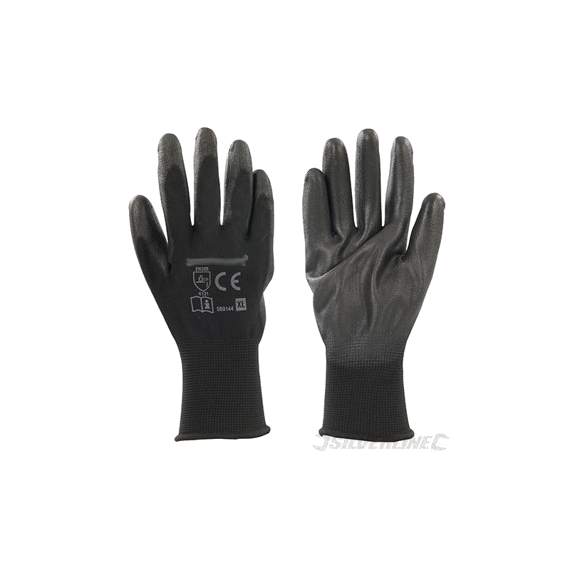 gants de protection noir PU