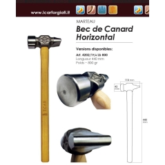 Marteau de forge Bec de canard horizontal - ICAR