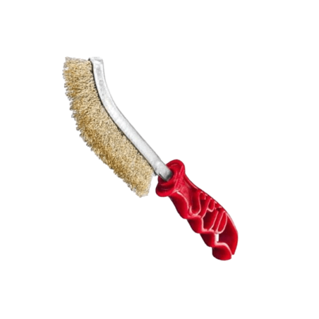 Brosse métal demi lune - rouge